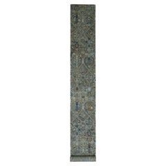 2'7"x22'4" Green Trellis Borderless Garden Design Hand Knotted Wool Runner Rug 2'7"x22'4" Green Trellis Borderless Garden Design Hand Knotted Wool Runner Rug
