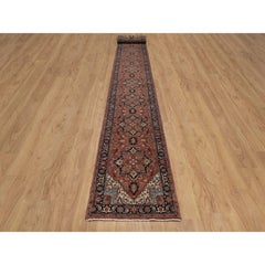 2'7 "x26'1" Rot Antik Fein Heriz Re-Kreation Wolle Hand geknüpft XL Läufer Teppich