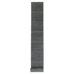 2'7 "x26'2" Pantone Grau Hand geknüpft undyed Wolle XL Läufer Gras Design Teppich