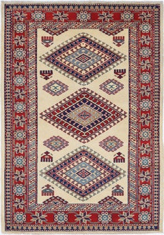2.7x4 ft Decorative Turkish Area Rug. Hand Knotted Village Rug. 100% Wool