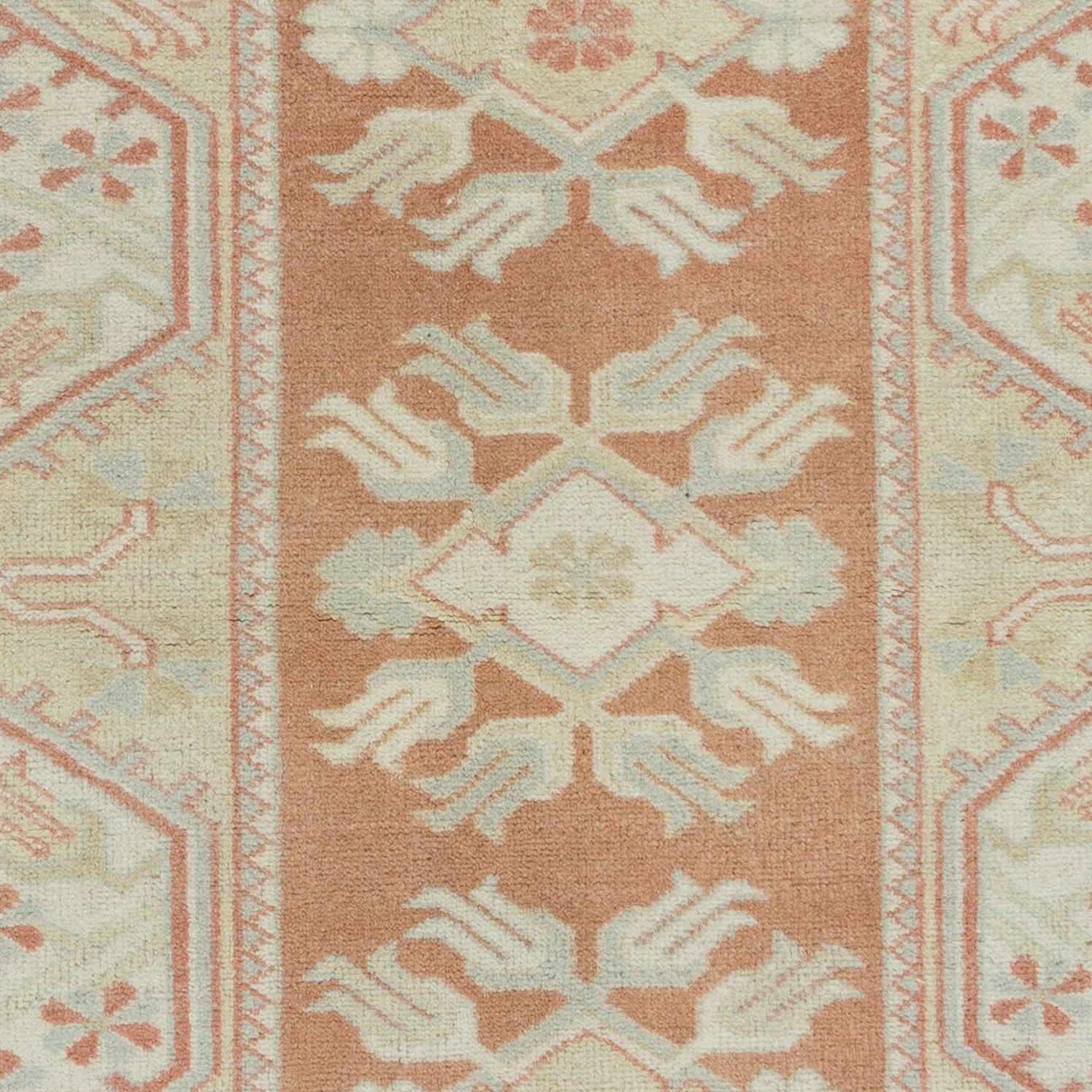 Hand-Knotted 2.7x4.3 Ft Vintage Handmade Anatolian Milas Small Rug in Beige & Soft Red Colors For Sale