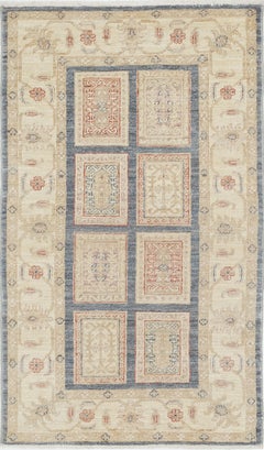 2.7x4.7 ft Traditional Hand Knotted Accent Rug. Turkish Area Rug. 100% Wool