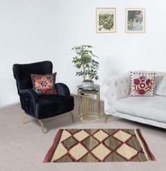 27x47 in Antique American Indian Navajo Ganado Flatweave Rug