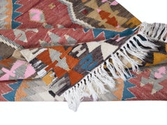 2.7x4.8 Ft Vintage Schweden Skandinavischer Kelim 'Flatweave' mit geometrischen Mustern, Schweden