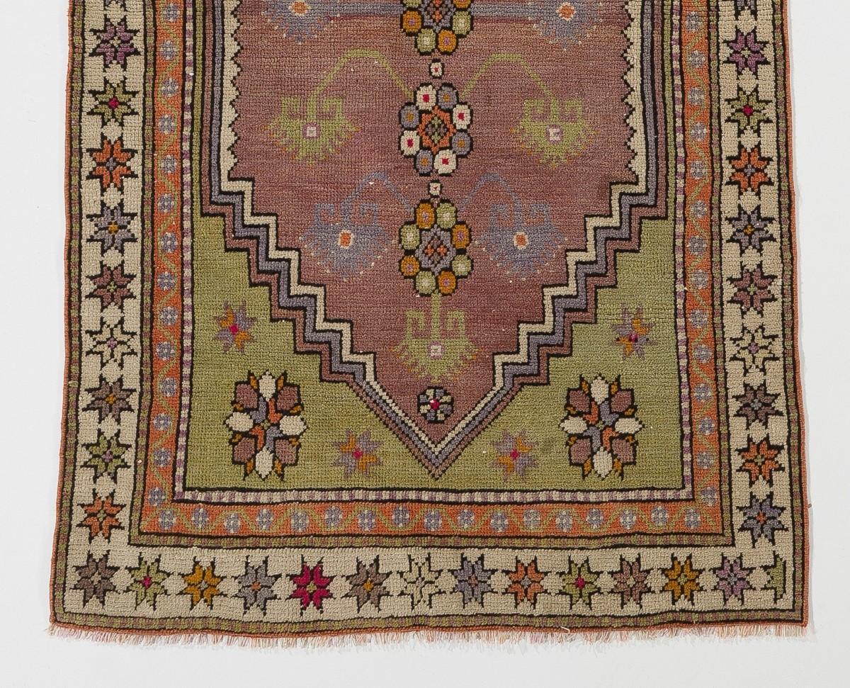 Tribal 2.7x4.8 Ft Vintage Turkish Dazkiri Village Rug, One of a Kind Oriental Carpet For Sale