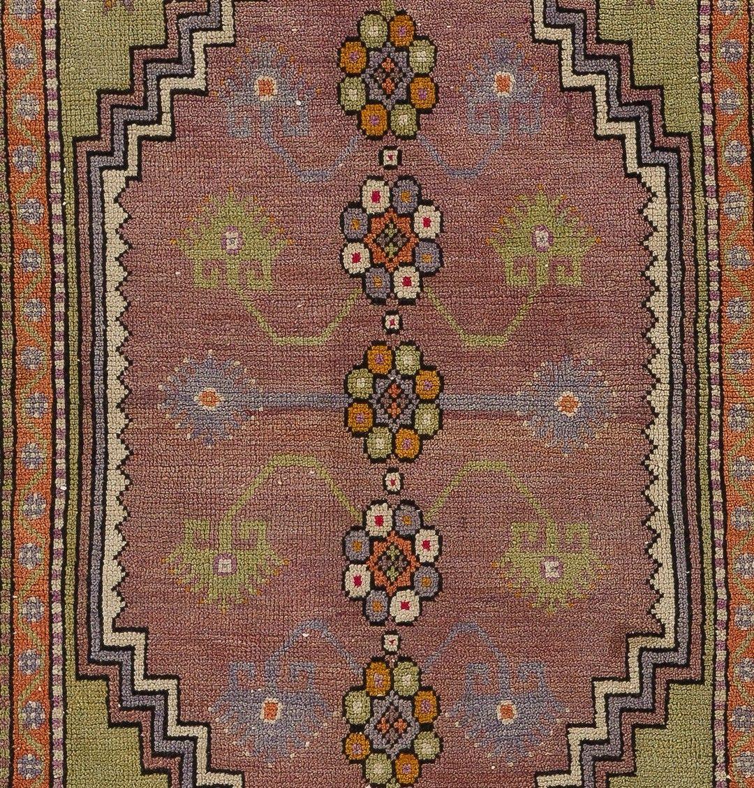 Hand-Knotted 2.7x4.8 Ft Vintage Turkish Dazkiri Village Rug, One of a Kind Oriental Carpet For Sale