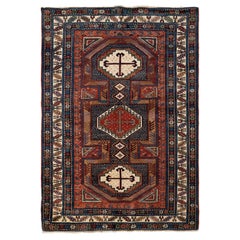 2.7x5.7 Ft Antique Shirvan Rug, East Caucasus, Ca 1890