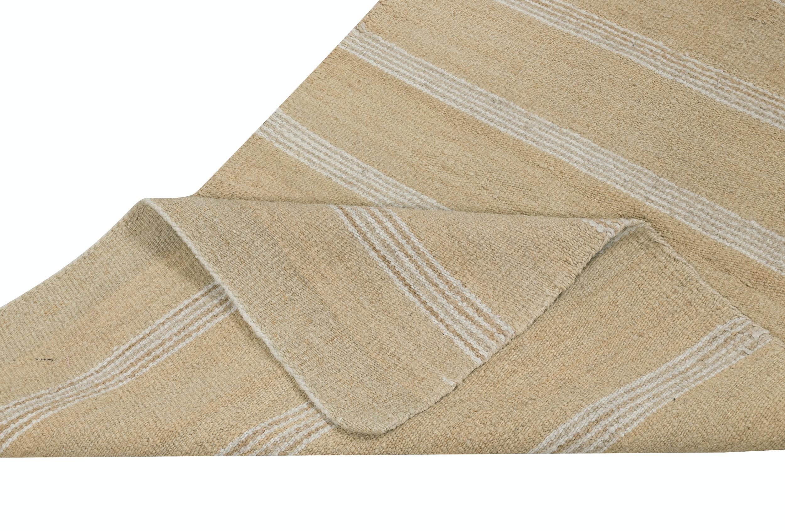 Turco Kilim turco a righe tessuto a mano 27x57. 100% lana. Tappeto vintage a trama piatta in vendita