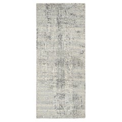 2
7 "x6
 Grigio chiaro, Lana naturale, Annodato a mano, Tappeto Runner dal design moderno