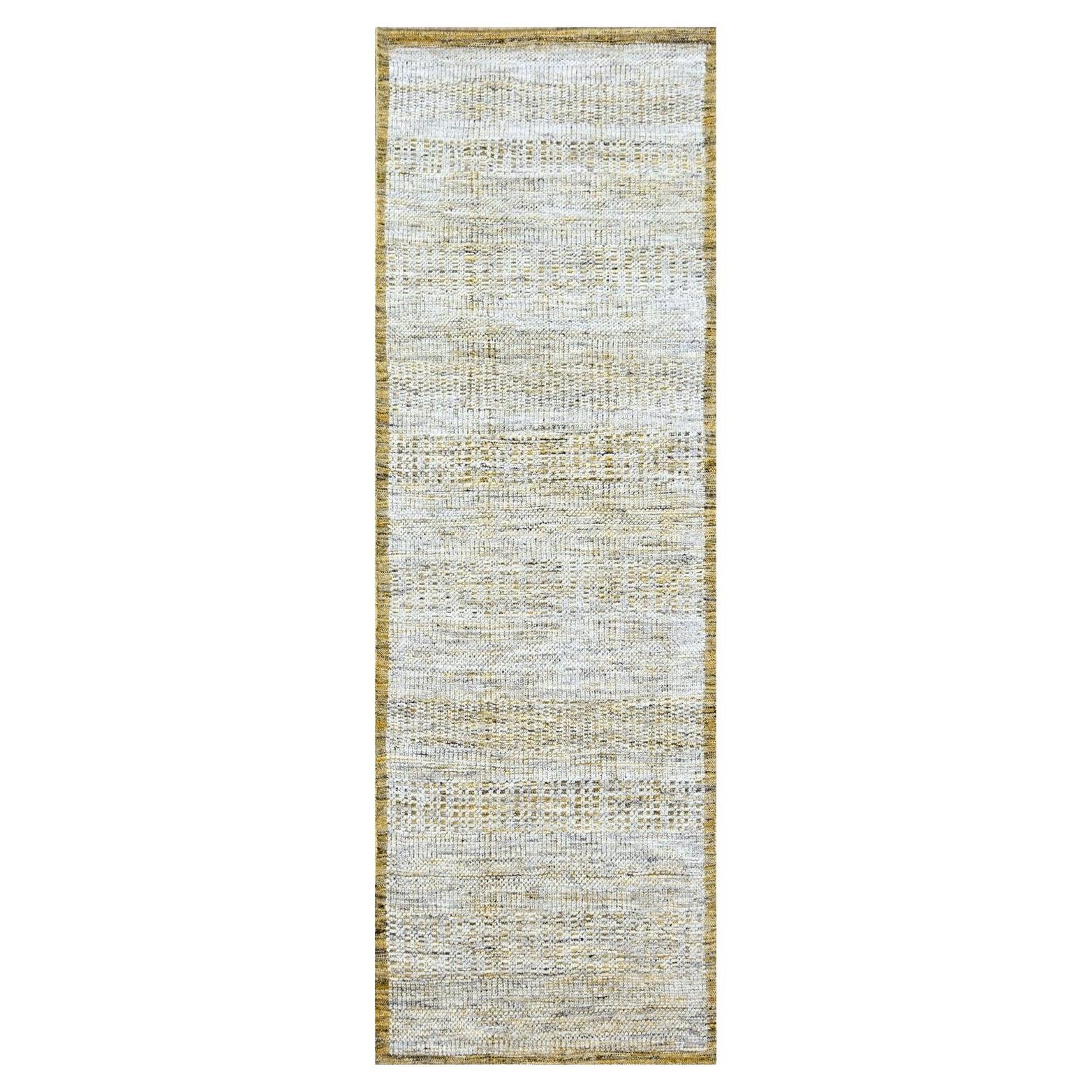 Tappeto Runner 2
7 "x6
Giallo 100% Lana Distressed e Oxidized Grass Design