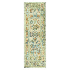 2'7"x6'2" Brown Oushak with Exposed Warps Oxidized Wool Hand Knotted Runner Rug