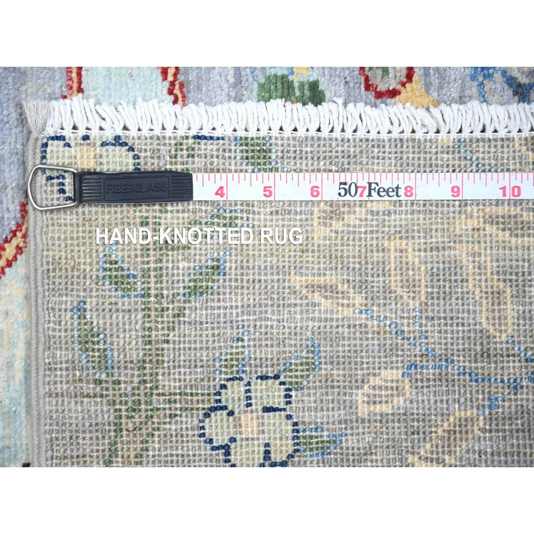 Tappeto Runner Peshawar Birds of Paradise Abrash Annodato a Mano 2'7 
