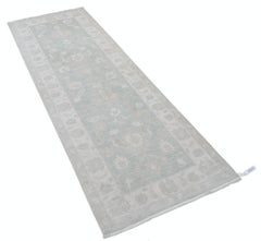2.7x7.7 ft Hand knotted Floral Runner Rug for Corridor, Kitchen and Hallway