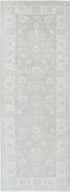 2.7x7.7 ft Hand knotted Floral Runner Rug for Corridor, Kitchen and Hallway