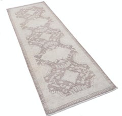 2.7x8 ft Soft Colored Hallway Runner. Kitchen Rug. Handknotted Corridor Rug