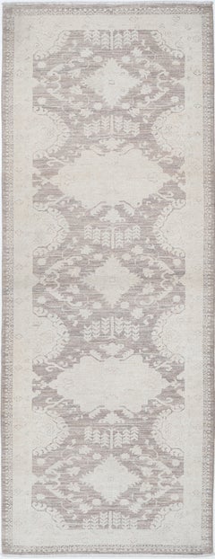 2.7x8 ft Soft Colored Hallway Runner. Kitchen Rug. Handknotted Corridor Rug