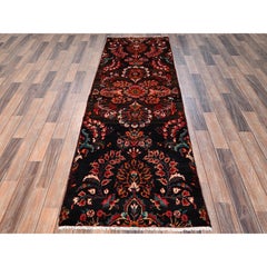 2'7 "x8'1" Braun Vintage Persisch Lilahan 100% Wolle Hand geknüpft Läufer Teppich