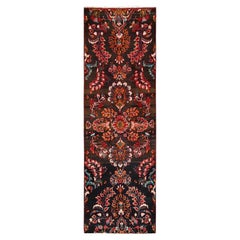 2
7"x8
1" Brown Vintage Persian Lilahan 100% Wool Hand Knotted Runner Rug