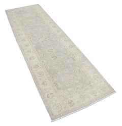 2.7x8.2 ft Handknotted Runner Rug. Floral Corridor, Hallway Rug. 100% Wool