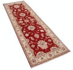 2.7x8.2 ft Rot Läufer Teppich für Korridor. Küchenteppich. Handgeknüpfter Flurteppich