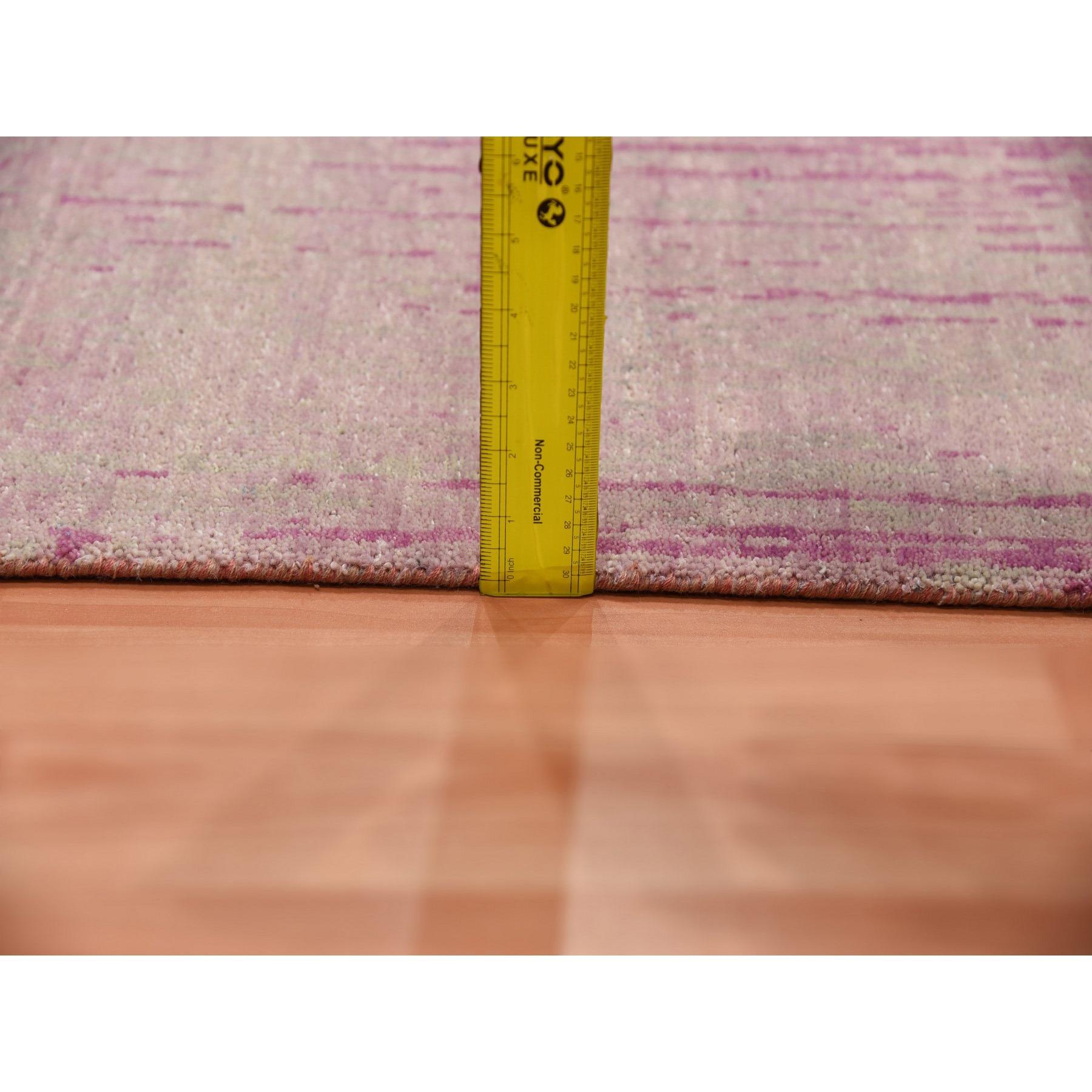 Tappeto Runner in lana naturale rosa 2'7 