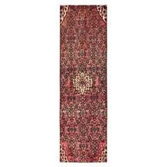 2
7 "x8
6" Melocotón Vintage Persa Hussaianabad Alfombra de Correr de Lana Pura Anudada a Mano