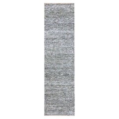 2'7"x9'10" Anchor Gray Kohinoor Herat Pattern Hand Knotted Soft Wool Runner Rug