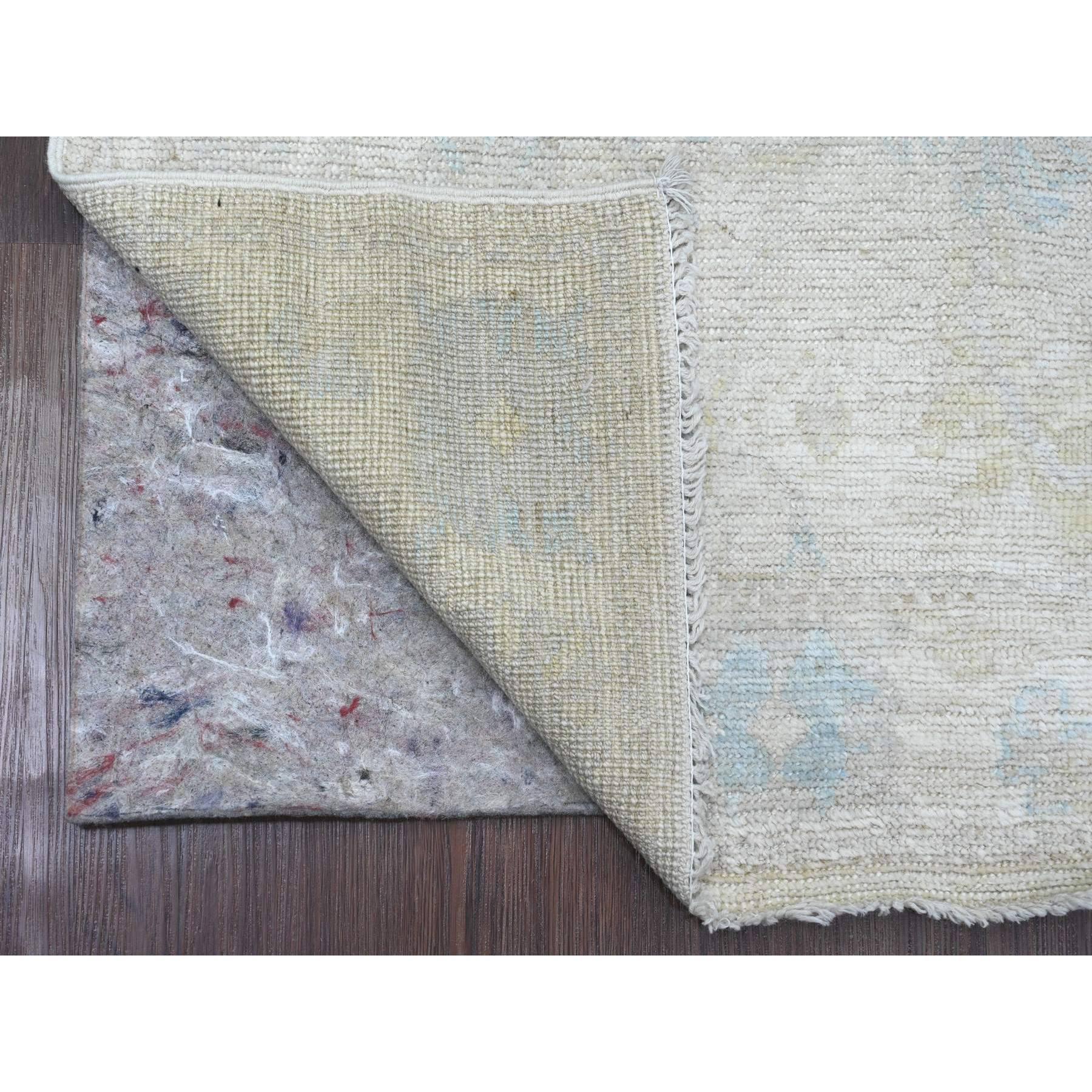 Algodón Blanco, Angora afgana Oushak con diseño de hojas, tintes naturales, anudada a mano, 100% lana, alfombra de calle, alfombra oriental
Materiales primarios: Lana
Látex: Sin pelo 
altura: 0,25 Pulgadas
Estilo: Transicional
Color principal: