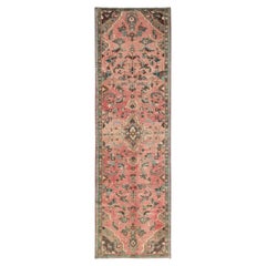 2'7"x9'2" Pink Vintage Zoroastrian Lilahan Hand Knotted Pure Wool Runner Rug