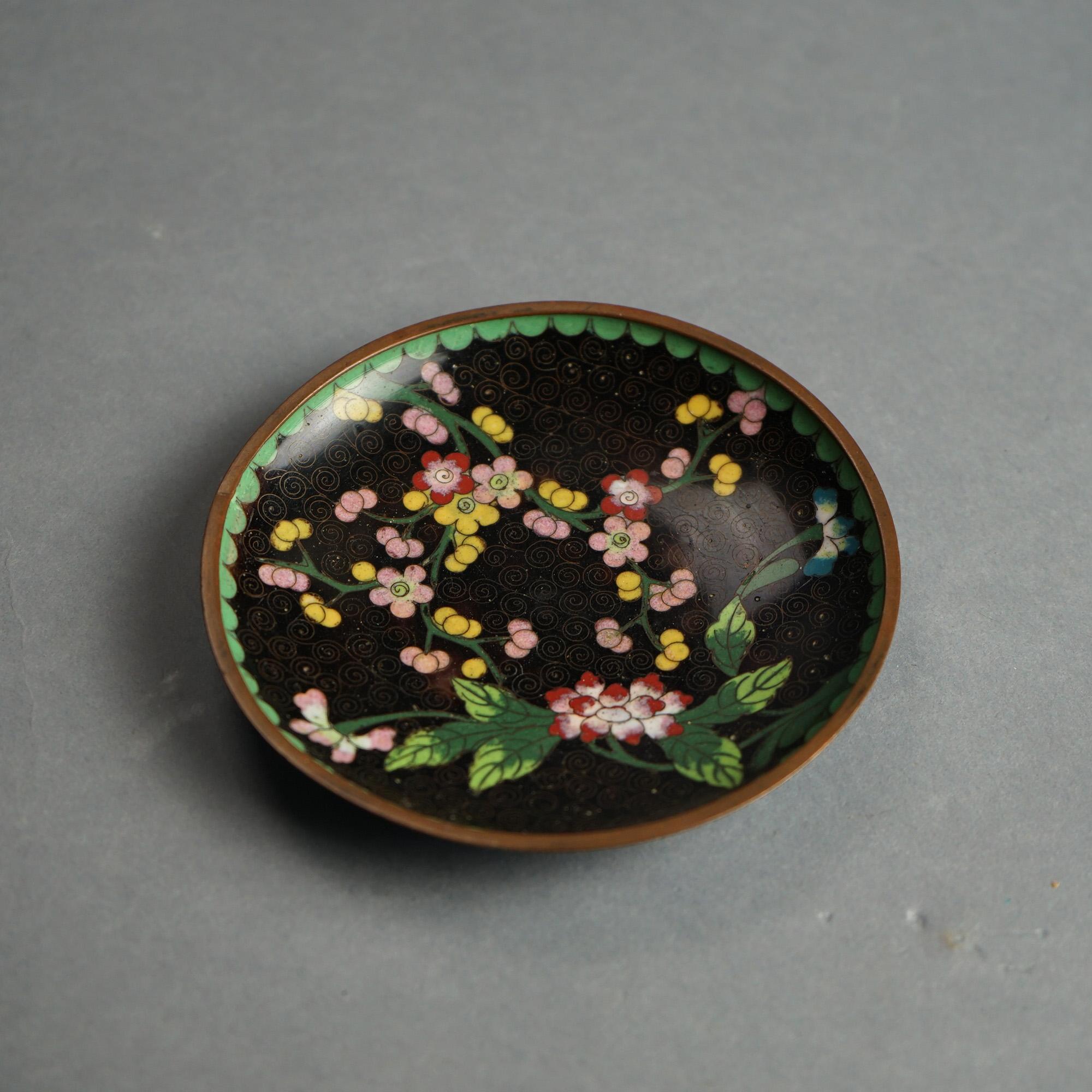 28 Antique Chinese Cloisonne Enameled Saucers & Ashtrays C1920 8