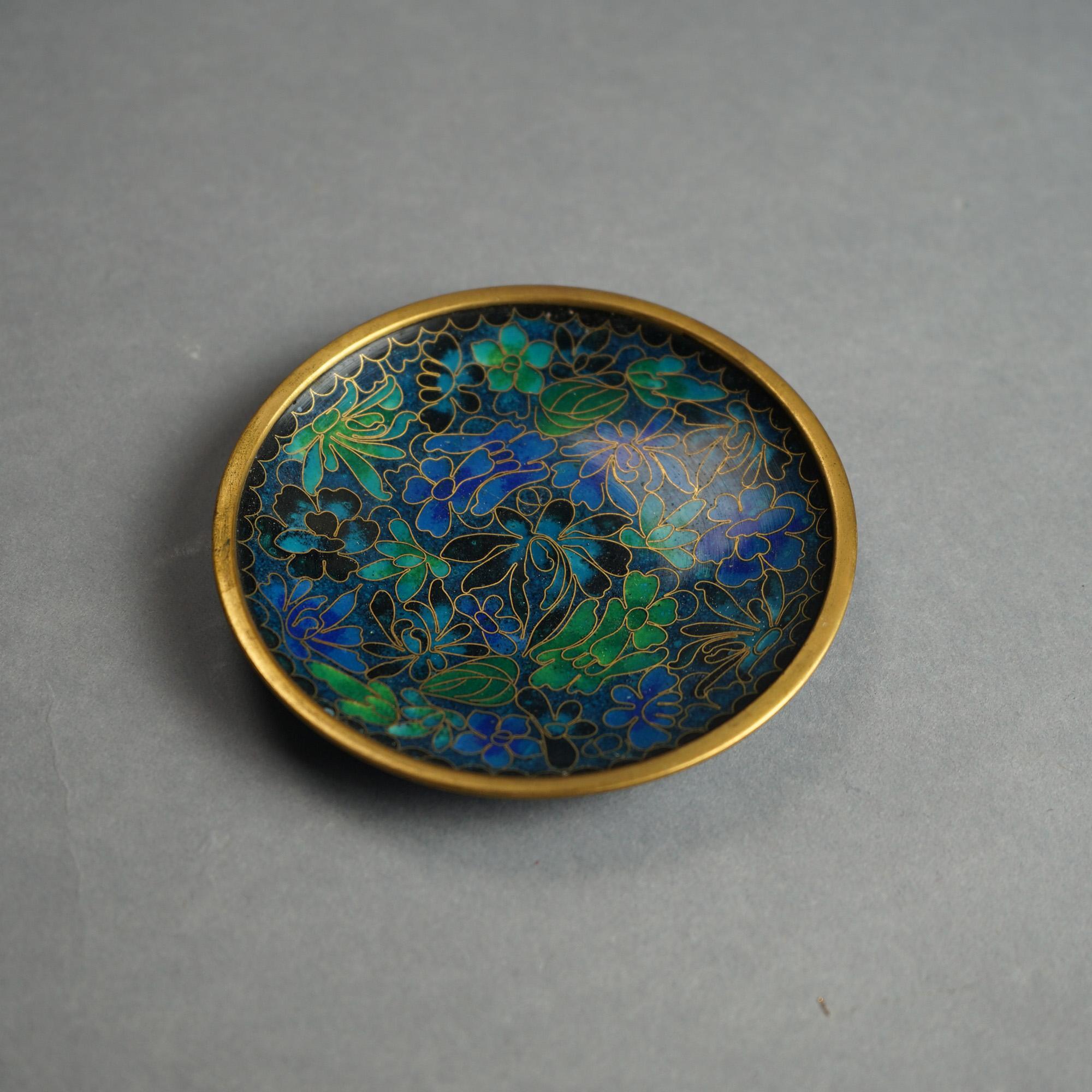 28 Antique Chinese Cloisonne Enameled Saucers & Ashtrays C1920 12