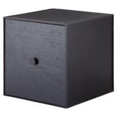 28 Schwarzer Eschenholzrahmen Box mit Tür von Lassen