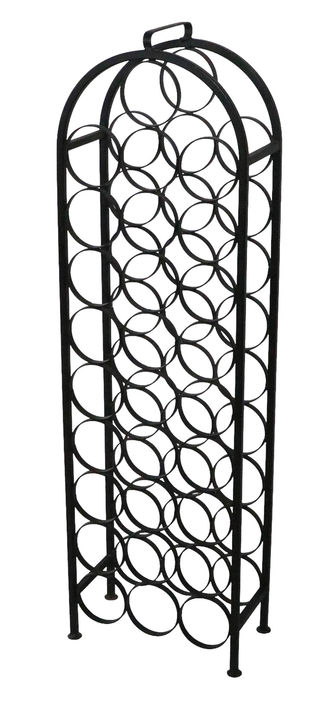 28 Bottle Arch Top Metal Wine Rack Attributed to Arthur Umanoff  For Sale 5