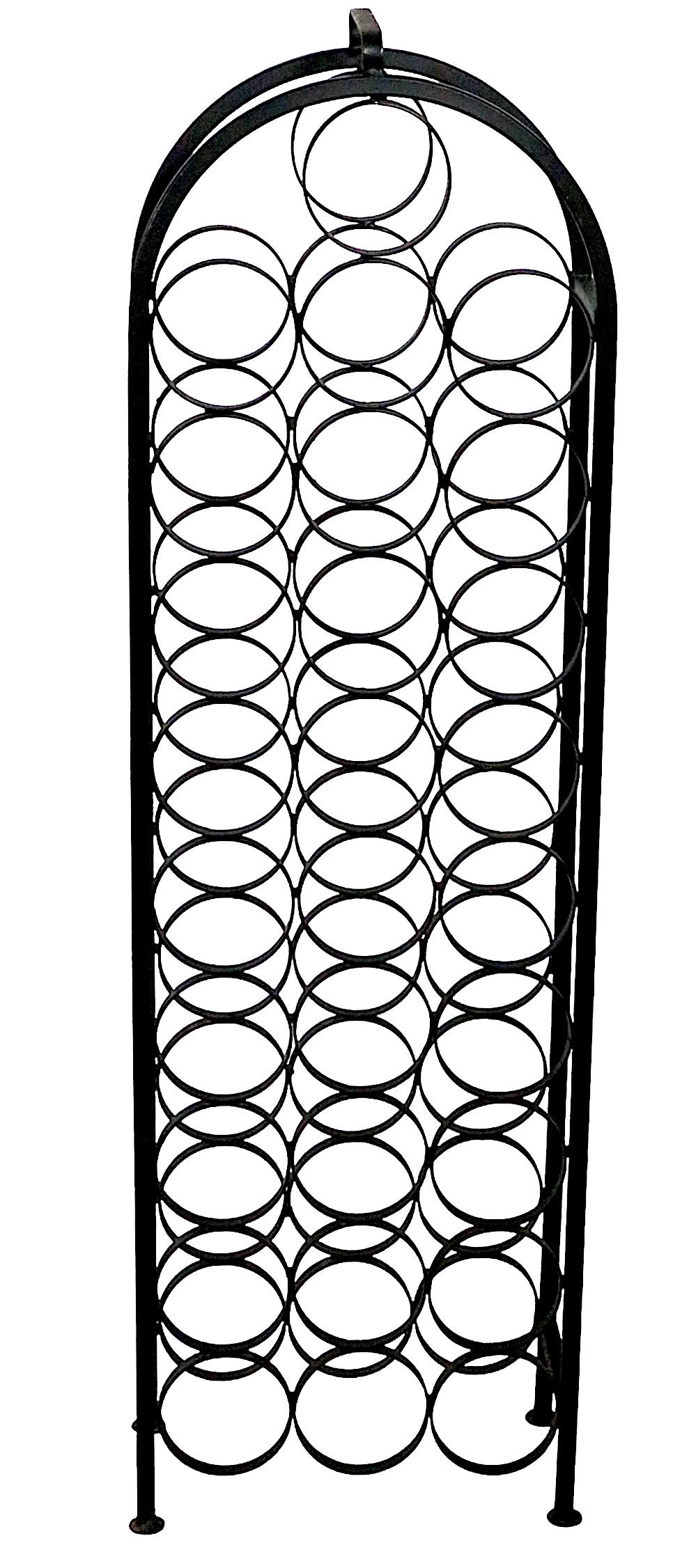 28 Bottle Arch Top Metal Wine Rack Attributed to Arthur Umanoff  For Sale 6