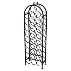 28 Bottle Arch Top Metal Wine Rack Attributed to Arthur Umanoff 