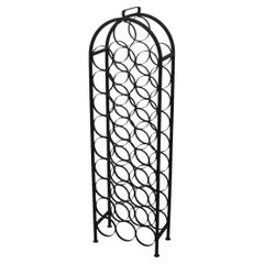 28 Bottle Arch Top Metal Wine Rack Attributed to Arthur Umanoff