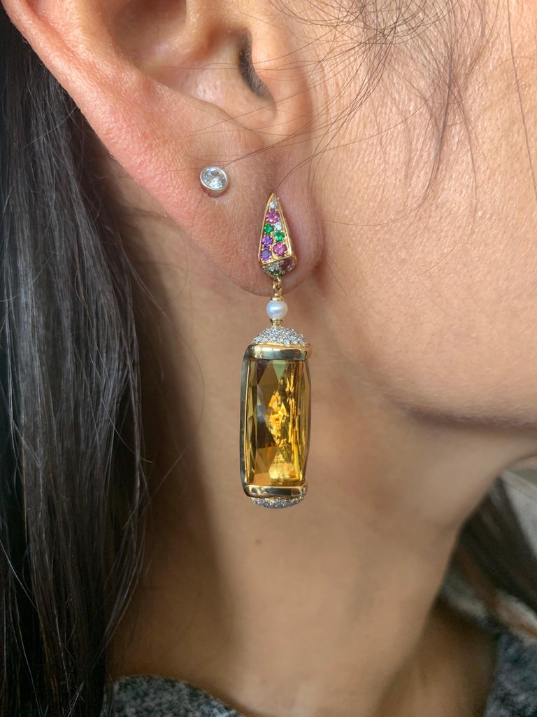 Micara - Honey Quartz - Earrings