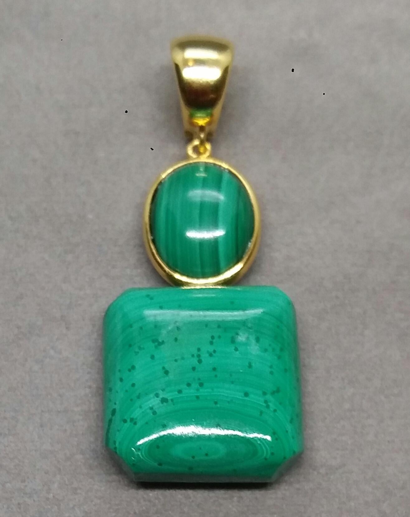 malachite stone necklace
