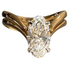 2.8 Carat Oval Statement Brilliant White  Bague en diamant Elegless Elegance