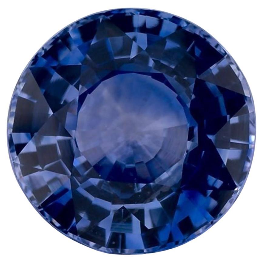 2.8 Ct Blue Sapphire Round Loose Gemstone