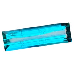 2.8 Cts Baguette Cut Indicolite Blue Tourmaline Gemstone for Pendant Jewelry