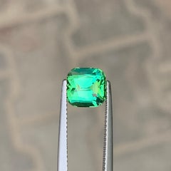 2.8 Cts Bluish Mint Green Cushion Cut Tourmaline Gemstone for Jewellery 7 mm