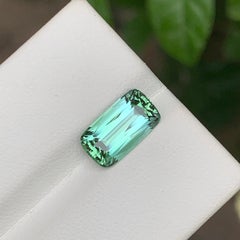 2.8 Cts Mint Seafoam Color Tourmaline Cushion Cut Gemstone for Jewellery 11 mm