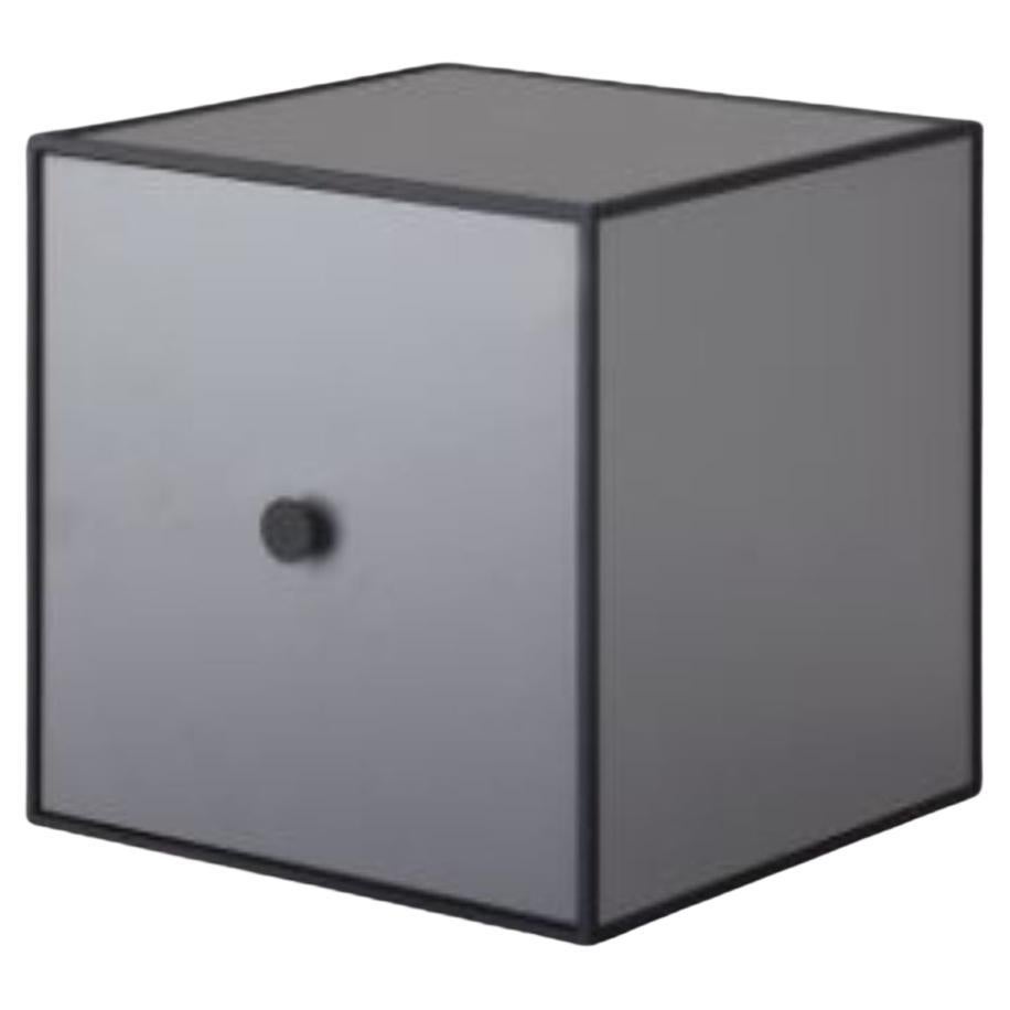 28 Dark Grey Frame Box with Door by Lassen For Sale