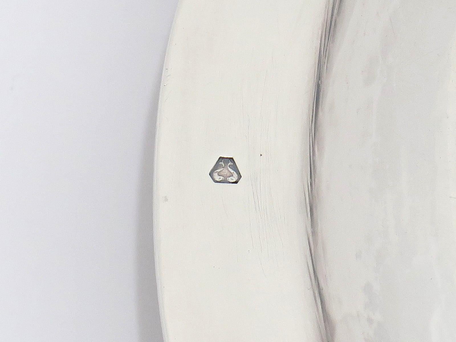 28 in - 950 Silber Antik Französisch Girlande Rim Oval Tablett (20. Jahrhundert)