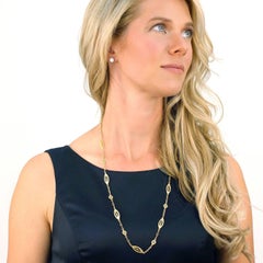 collier en or filigrane français ancien de 28 pouces