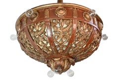 Painted Gesso Light with Glass
