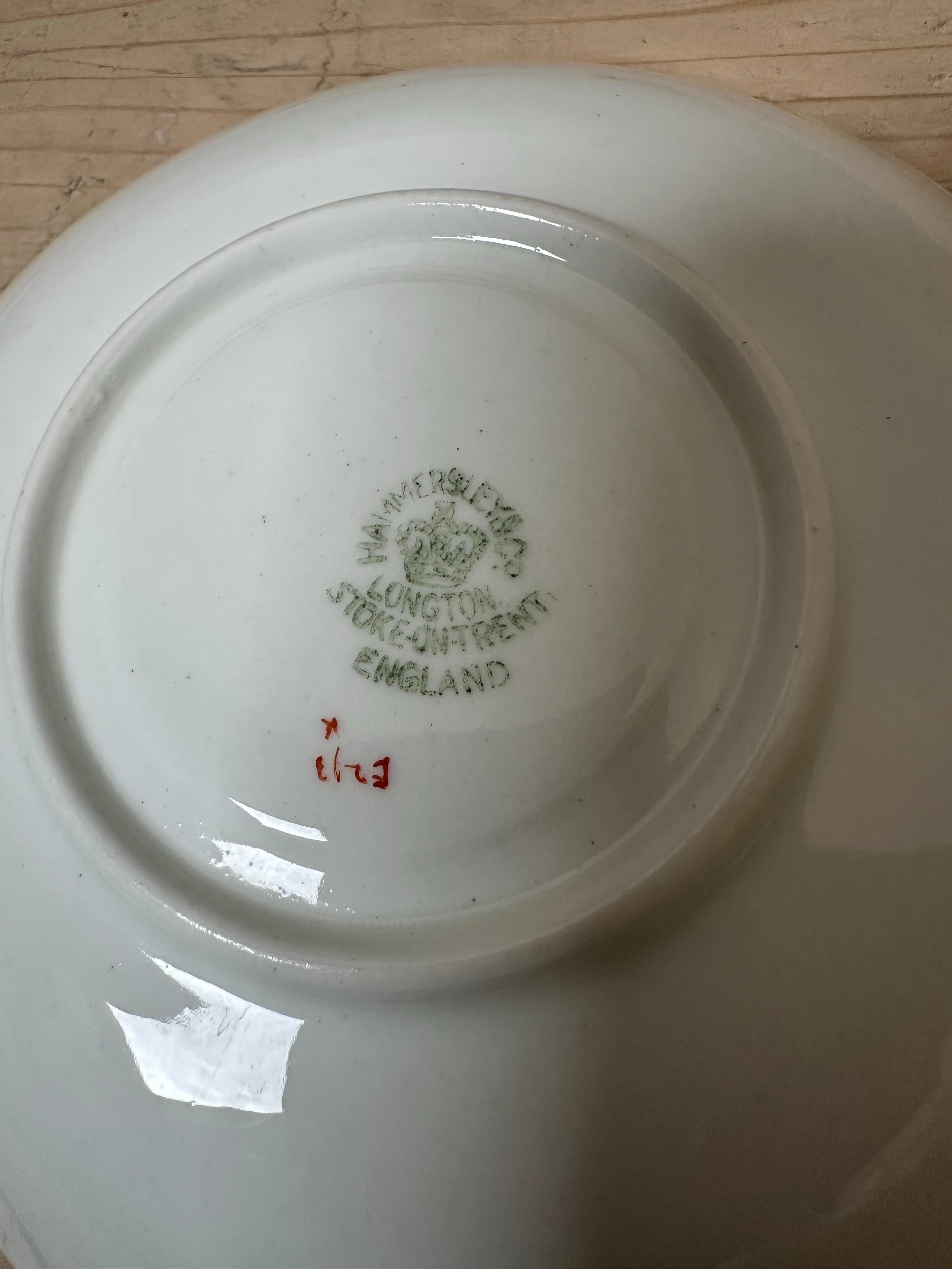 28 pièces Hammersley & Co. Service à thé en porcelaine, floral bleu et rouge, doré, 1900 en vente 9