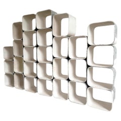 28 Piece Willy Guhl Modular Concrete Bookcase, 1960s Switzerland