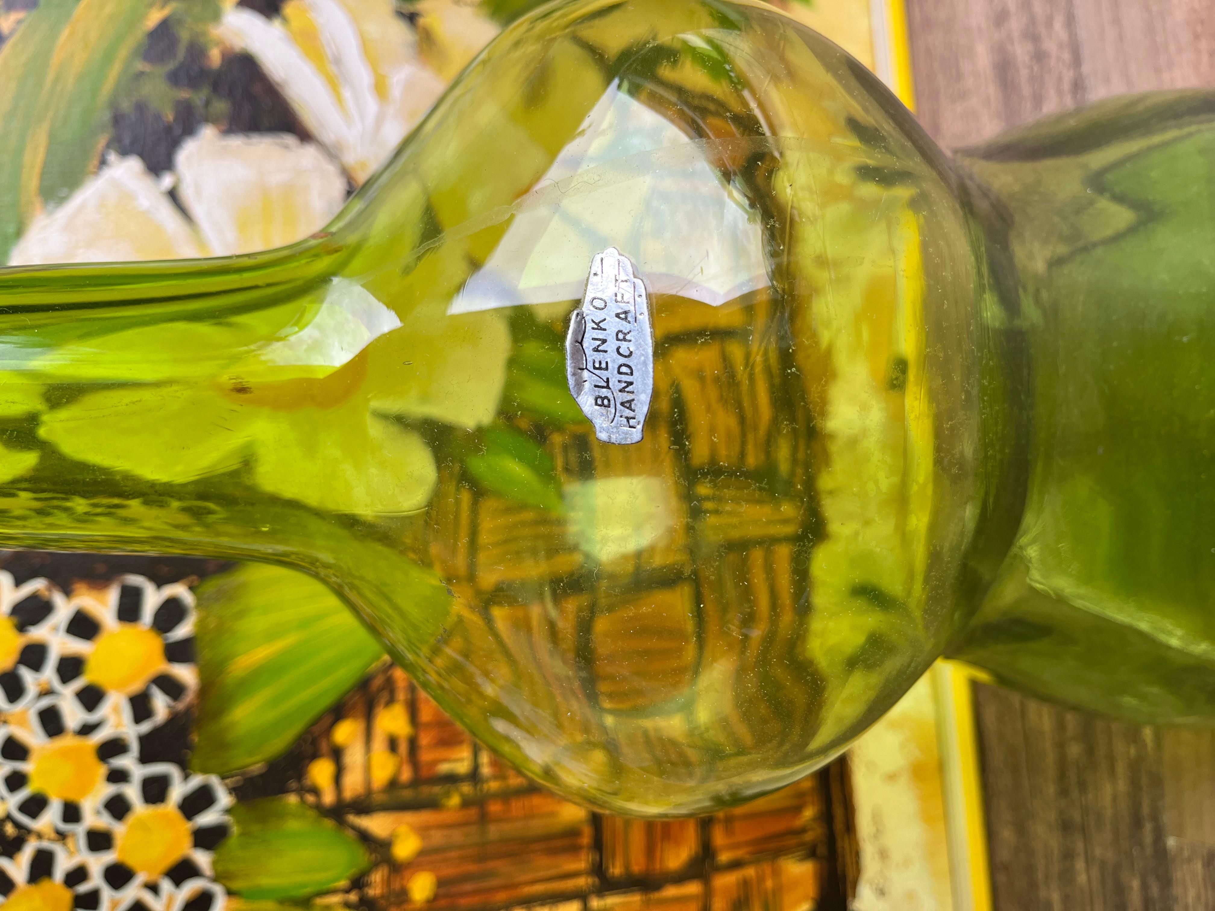 blenko glass decanter with stopper